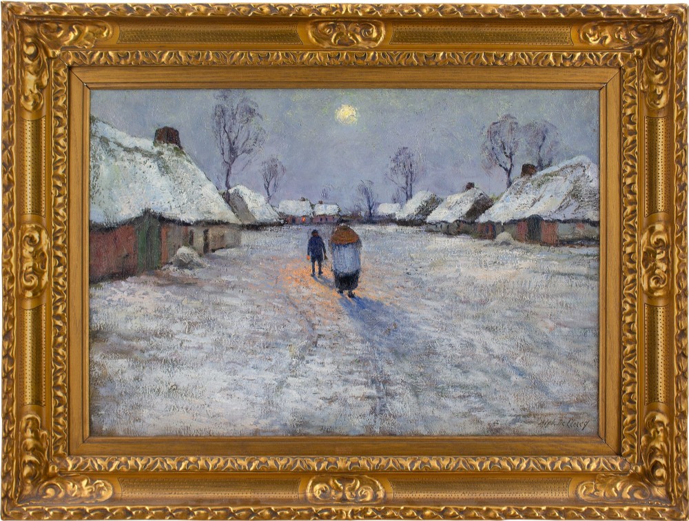 Alphonse De Clercq, The Return Of The Priest - Antique Oil Painting 