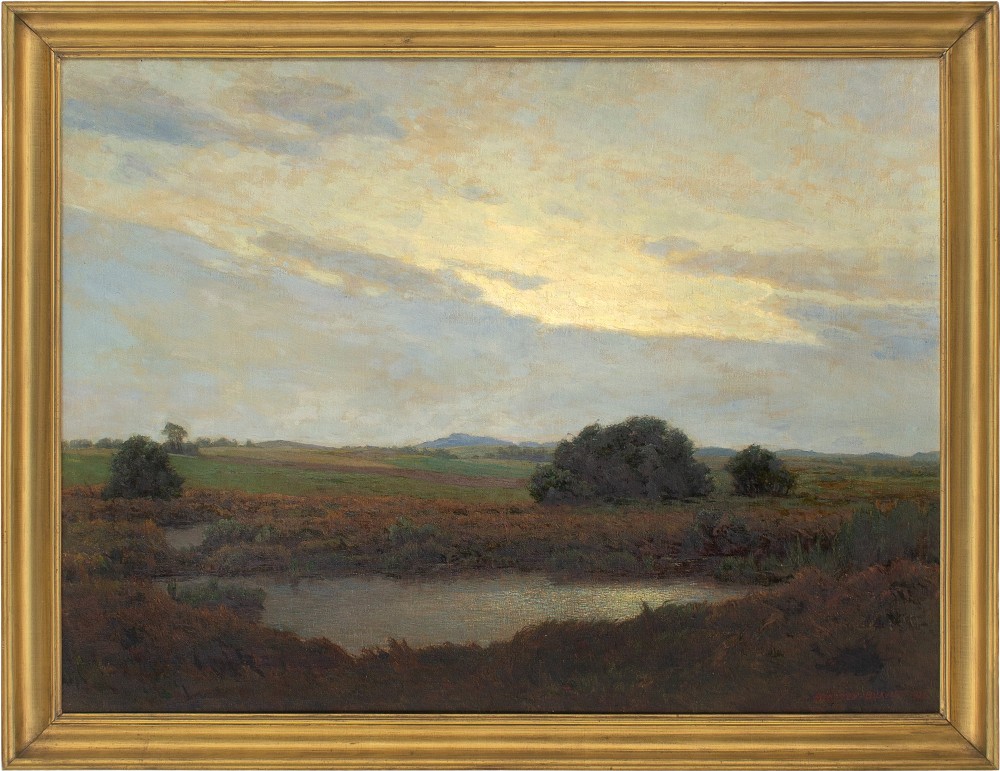 Frits Johannes Bentzen-Bilkvist, Bog Landscape, Fakseegnen, Denmark - Oil Painting 