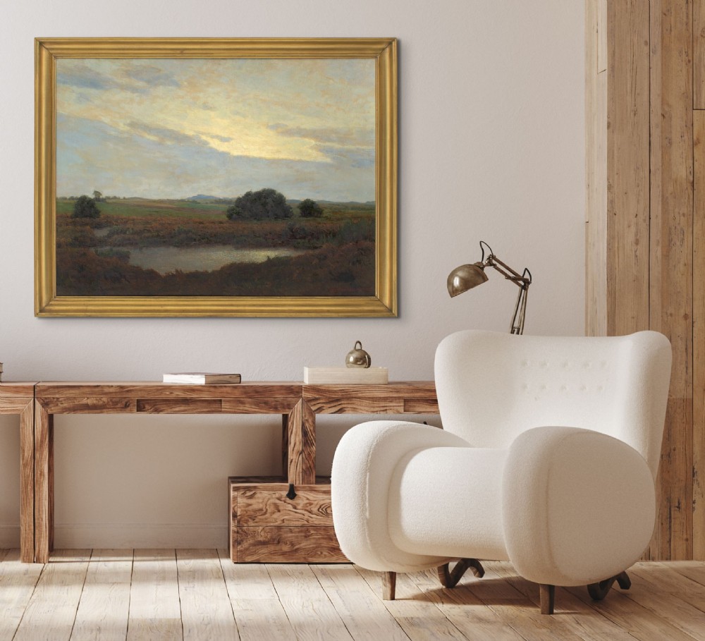 Frits Johannes Bentzen-Bilkvist, Bog Landscape, Fakseegnen, Denmark - Oil Painting  View IV