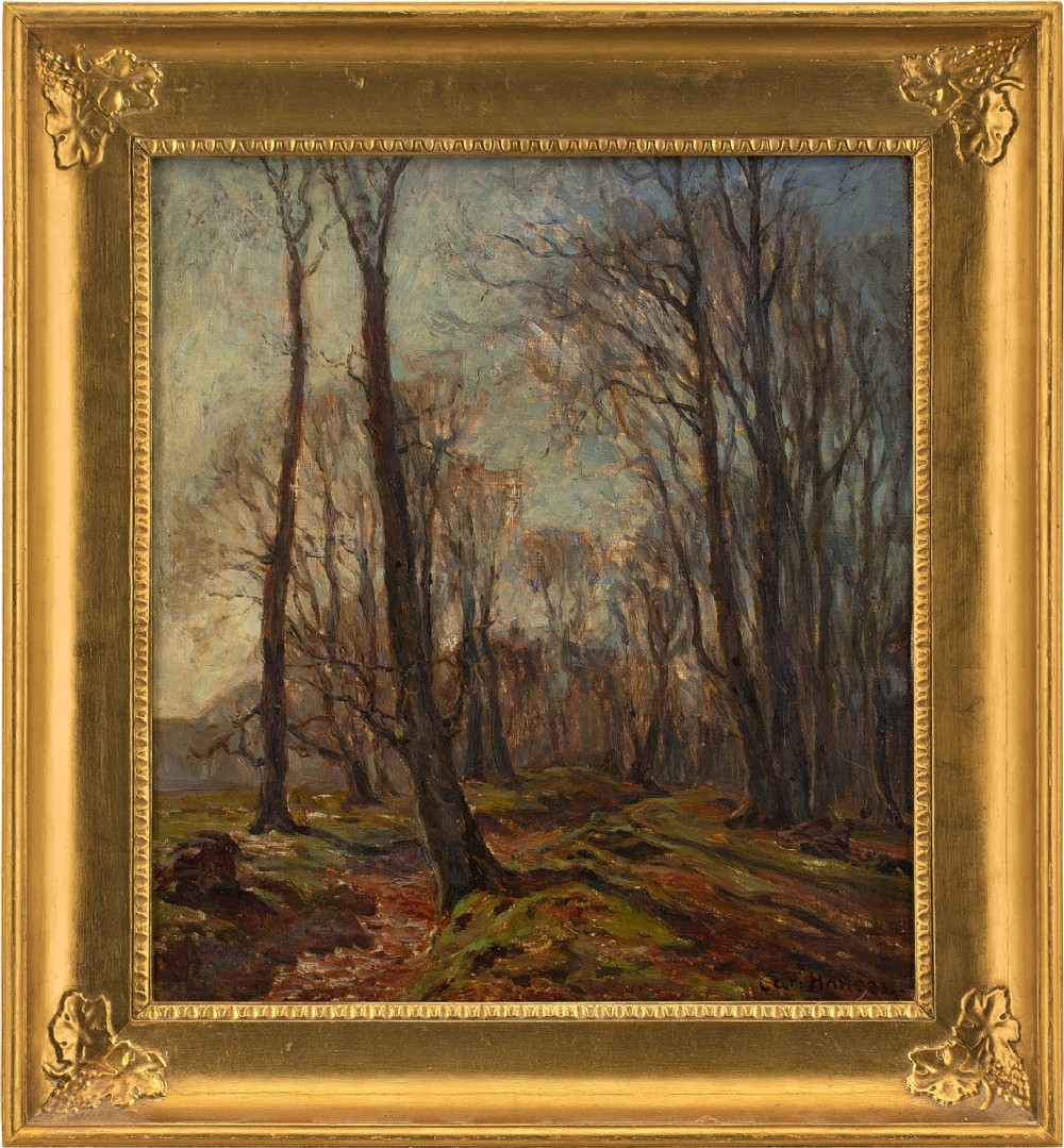 Carl Hansen, From Dyrehaven - Antique Oil Painting 