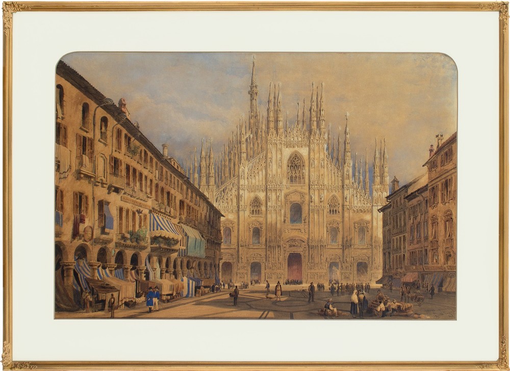 Joseph Josiah Dodd, Duomo Di Milano - Large Antique Watercolour