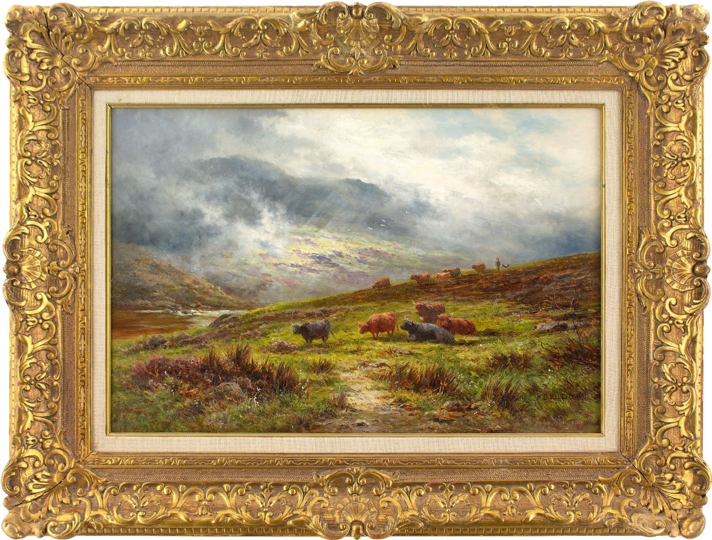 Henry Hillingford Parker, Glen Falloch, Perthshire, Scotland - Antique Oil Painting 