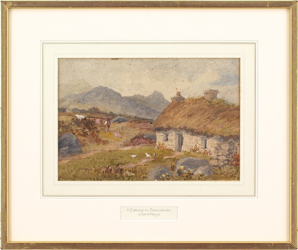 Ward Heys, A Cottage In Snowdonia, Wales - Antique Watercolour
