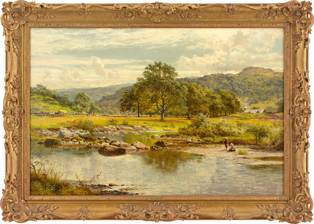 Benjamin Williams Leader RA, On the Llugwy, Wales - Antique Oil Painting 