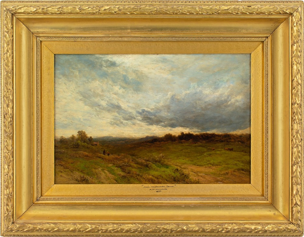 Alfred Walter Williams, Near Widecombe, Dartmoor, Devon - Antique Oil Painting 
