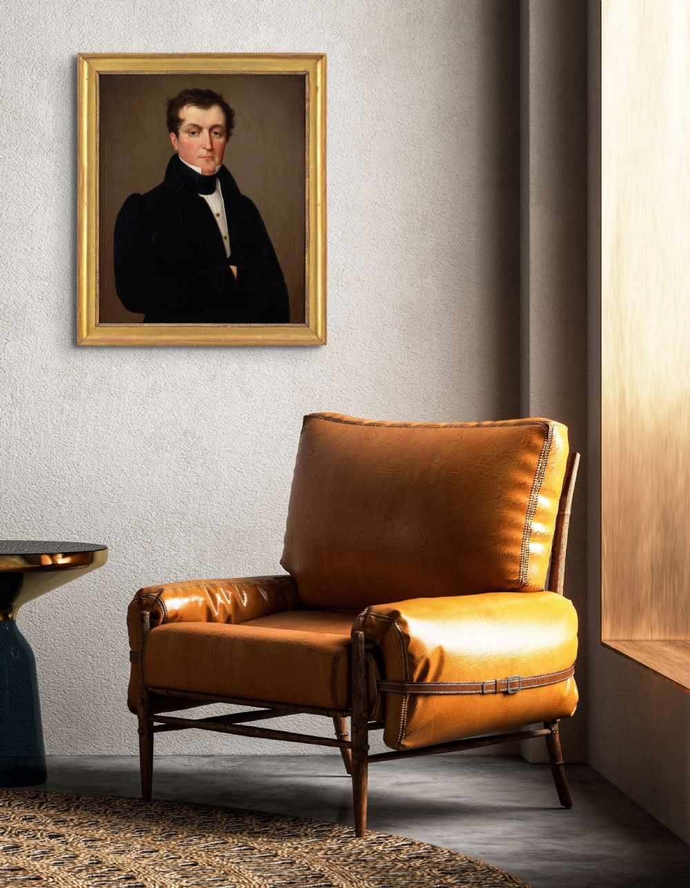 19th-Century English School, Portrait Of A Gentleman - Antique Oil Painting View III