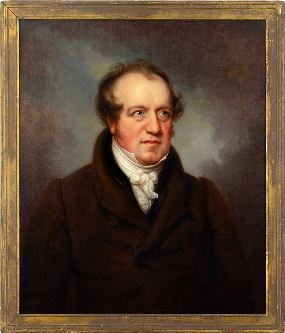 19th-Century English School, Portrait Of Steel Manufacturer James Sanderson - Antique Oil Painting 