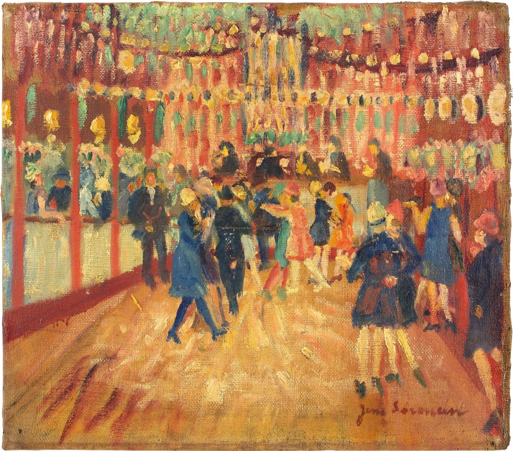 Jens Sørensen, Bakken - Antique Oil Painting 