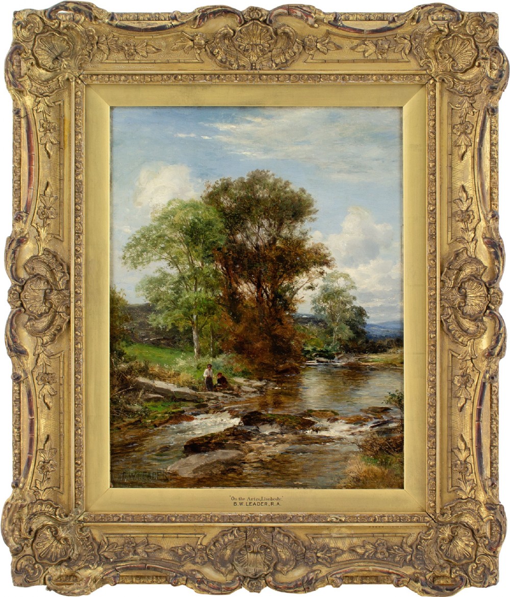 Benjamin Williams Leader RA, On the Artro, Llanbedr, North Wales - Antique Oil Painting 