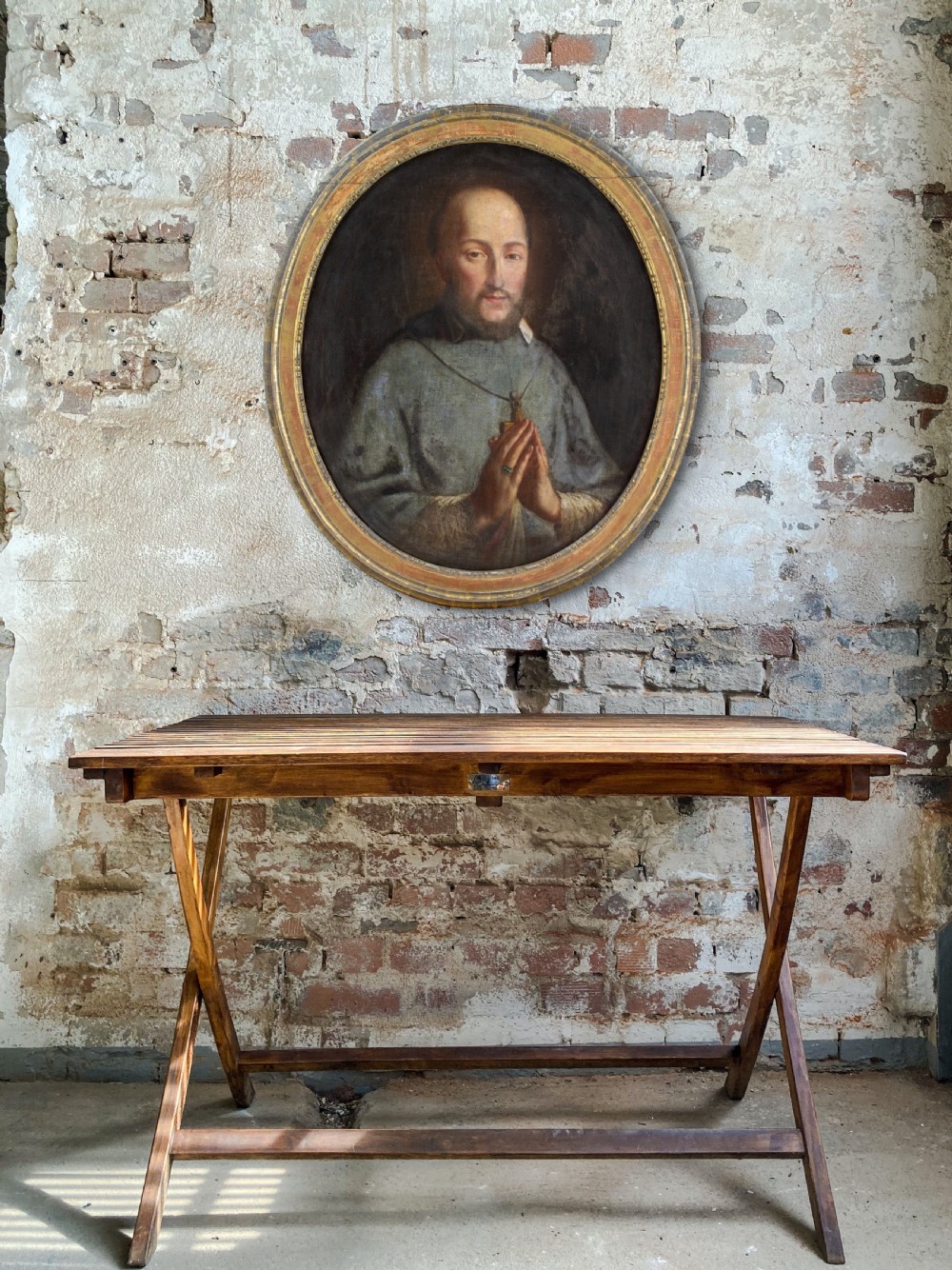 Mid-18th-Century Italian School, Portrait Of Saint Francis De Sales - Antique Oil Painting  View II