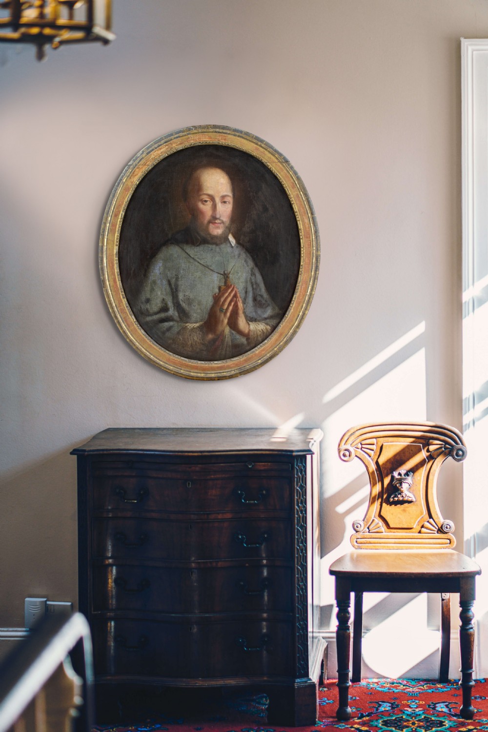 Mid-18th-Century Italian School, Portrait Of Saint Francis De Sales - Antique Oil Painting  View IV