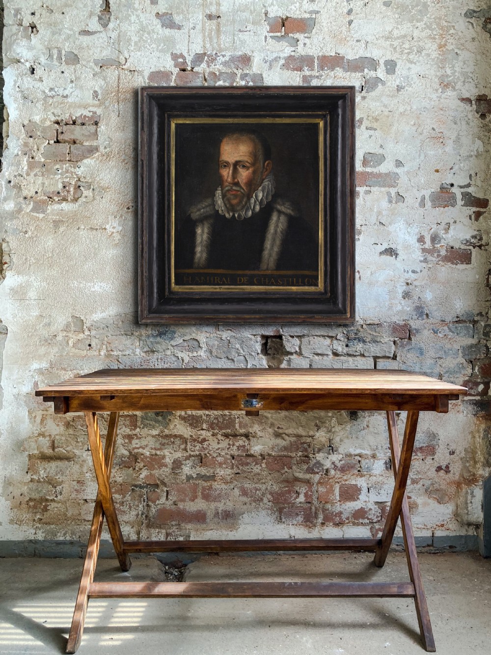 Late 16th-Century Dutch School, Portrait Of Gaspard De Coligny, Admiral of France - Antique Oil Painting  View VIII