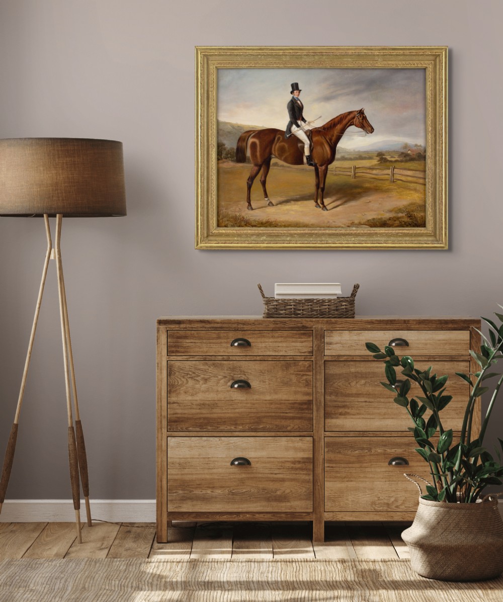 Robert Richard Scanlan, Portrait Of A Gentleman On A Bay Hunter - Antique Oil Painting  View IV