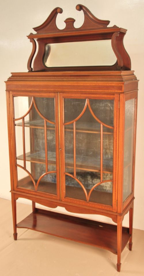 Inlaid Mahogany Edwardian Display Cabinet