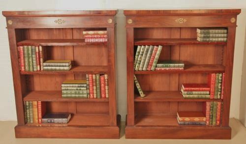 fig 1. Pair William IV Open Bookcases