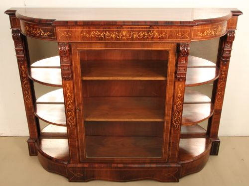 Superb Inlaid Rosewood Credenza