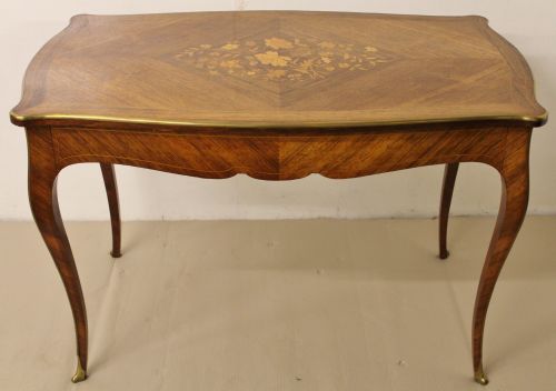 Inlaid Marquetry Kingwood Center Table