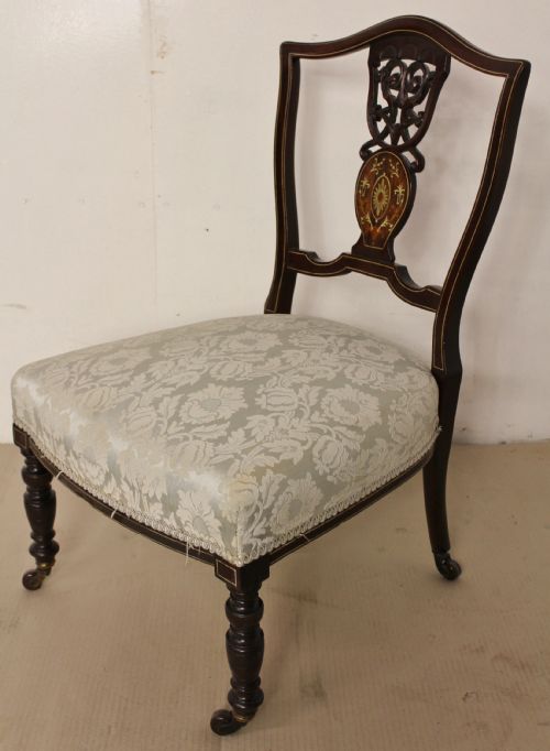 Late Victorian Inlaid Chair