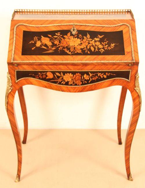 French Marquetry Bureau De Dame