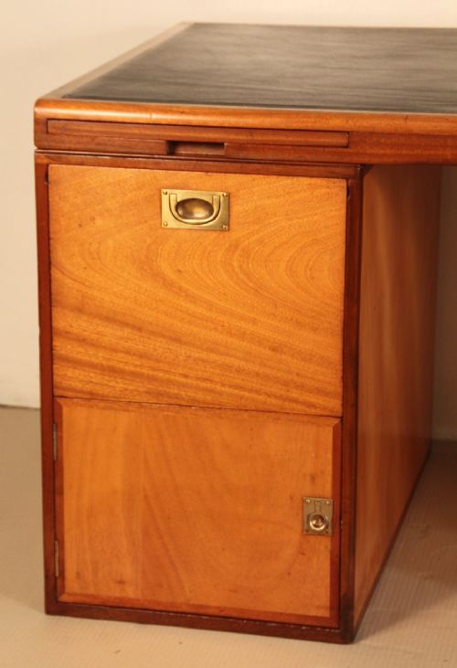 fig 1. Military Style Pedestal Desk by Waring and Gillow