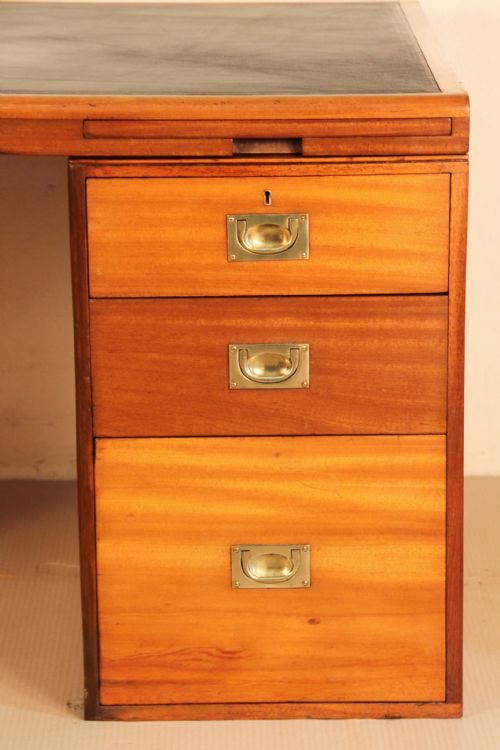 fig 2. Military Style Pedestal Desk by Waring and Gillow