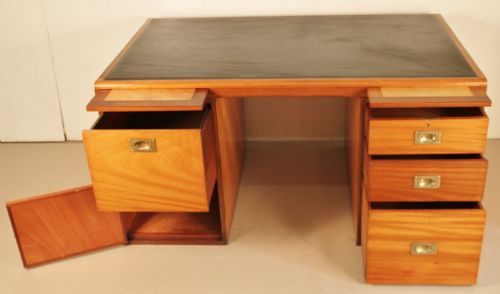 fig 4. Military Style Pedestal Desk by Waring and Gillow