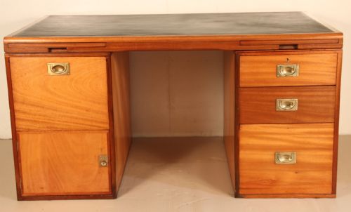 fig 5. Military Style Pedestal Desk by Waring and Gillow