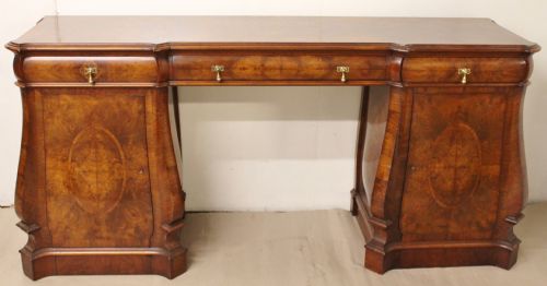 Burr Walnut Pedestal Sideboard