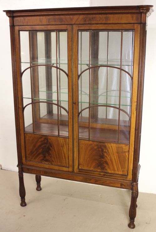 Inlaid Mahogany Display Cabinet