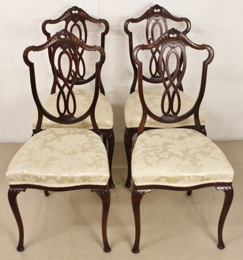 fig 1. Set of Four Chairs by Jas. Shoolbred and Co.
