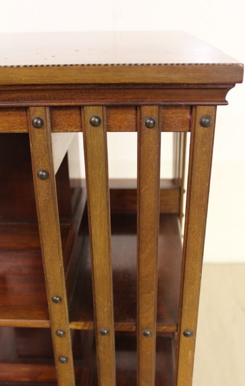 fig 2. Inlaid Mahogany Revolving Bookcase by Maple and Co