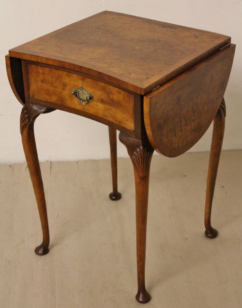 Burr Walnut Flap Table