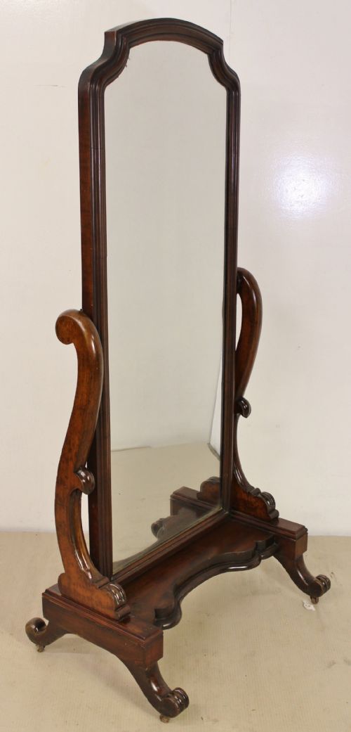 Victorian Mahogany Cheval Mirror