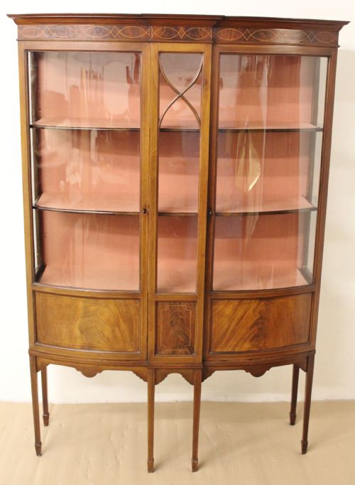Inlaid Mahogany Display Cabinet