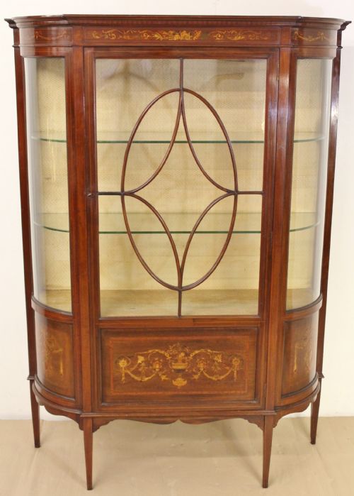 Fine Quality Inlaid Mahogany Display Cabinet