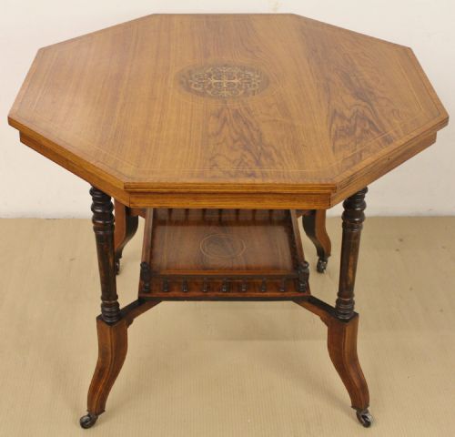 Inlaid Rosewood Center Table