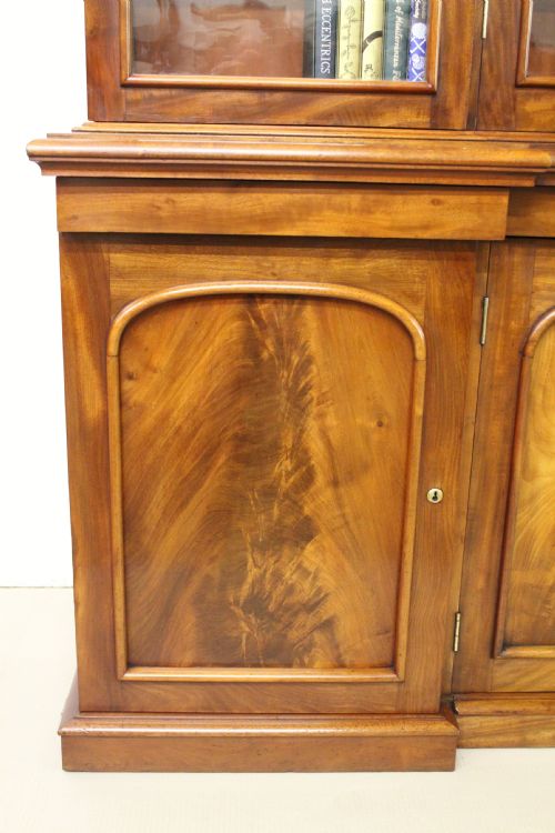 fig 1. Large Victorian Mahogany Breakfront Library Bookcase