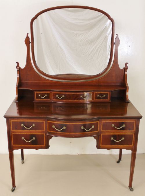 Maple and Co Inlaid Mahogany Dressing Table