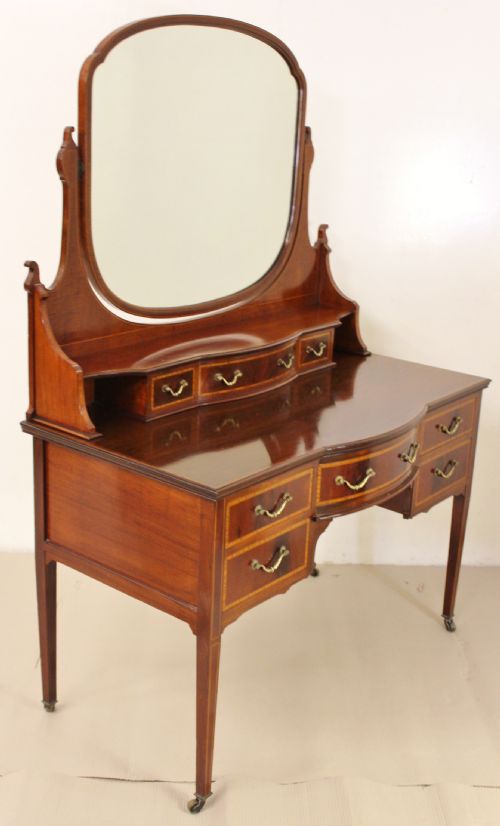 fig 1. Maple and Co Inlaid Mahogany Dressing Table