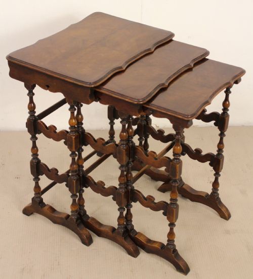 Burr Walnut Nest of Tables