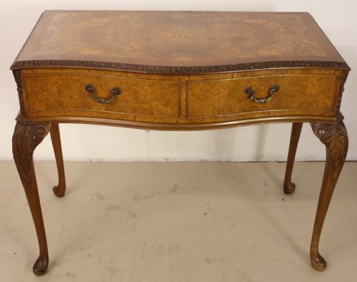 Serpentine Burr Walnut Side Table