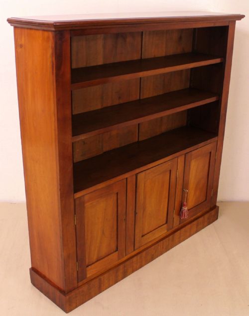 Victorian Walnut Open Bookcase