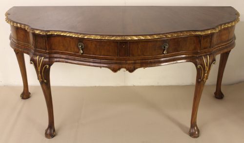 Large Burr Walnut Console Table
