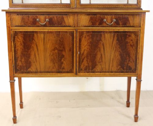 fig 1. Inlaid Mahogany Display Cabinet by Waring and Gillow