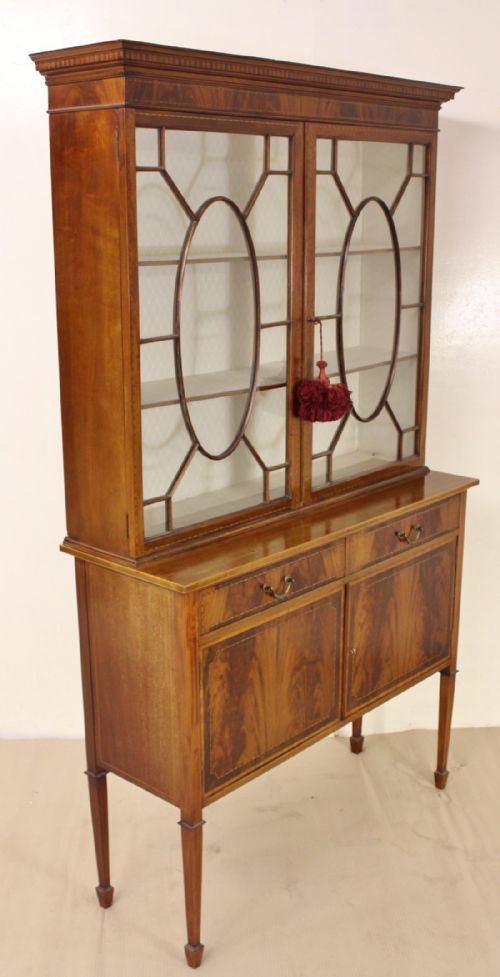 fig 4. Inlaid Mahogany Display Cabinet by Waring and Gillow