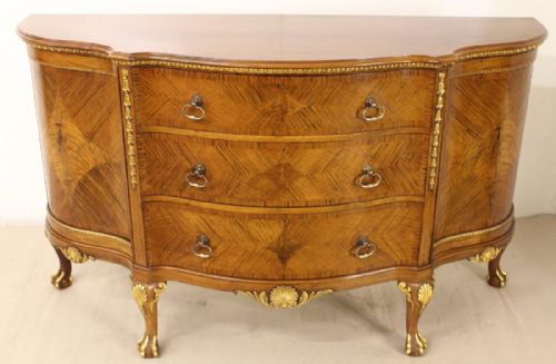 Serpentine Burr Walnut Sideboard