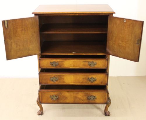 fig 3. Walnut Linen Press by Maple and Co