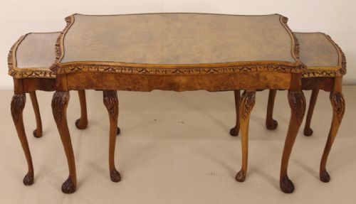 Burr Walnut Nest of Tables