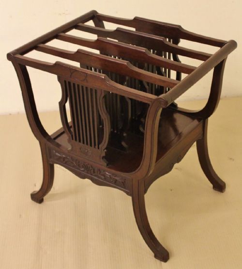Late Victorian Mahogany Canterbury