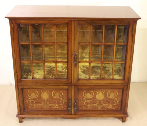 Excellent Inlaid Mahogany Art Nouveau Side Cabinet